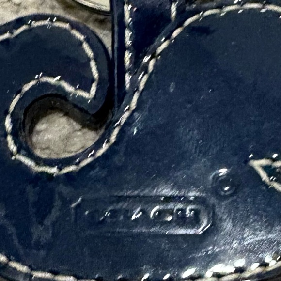 Coach Whale Vintage Leather Keychain - Picture 7 of 7